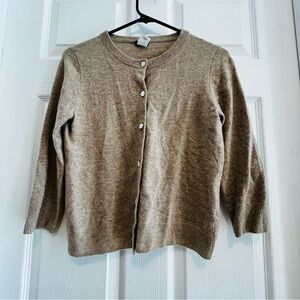 J. Crew Women's Wool Cashmere Brown Cardigan Sweater
